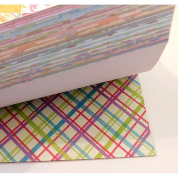 Scrapbook Paper Pack 12x12 Approx. 180 Pages Colorful Fleur de Lis Circles Lines - Picture 4 of 16